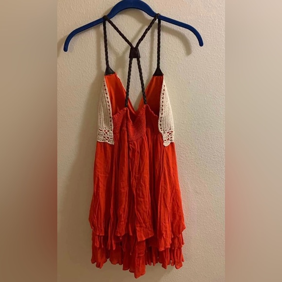 Shyanne Crocheted Front Mini Dress-Tiered Layers-Size Medium-Braided Straps - Picture 8 of 10